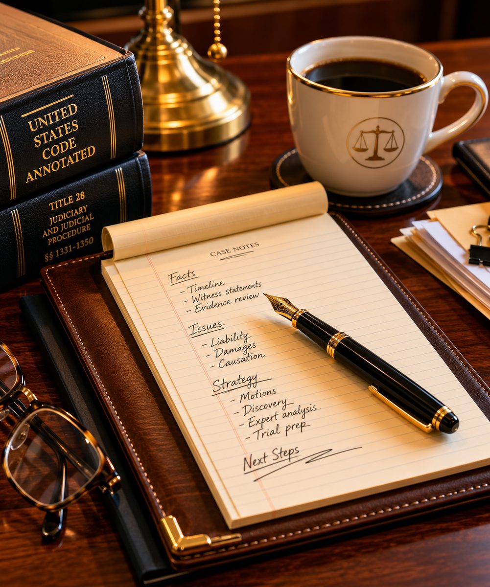 Federal case preparation imagery tied to irs tax defense